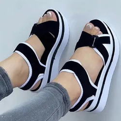 Sandalias de mujer, zapatos suaves de verano, zapatos elegantes para mujer, sandalias con cuña para mujer, calzado de fiesta, sandalias para mujer