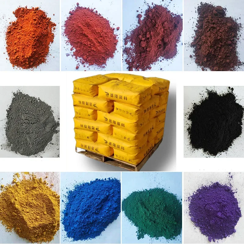 1KG Color Iron Oxide Pigment Plastic Runway Cement Strong Coloring Additive Color Powder Art Engineering Supplies