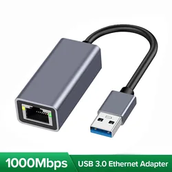 100/1000 Мбит/с USB 3.0 Проводной USB TypeC к Rj45 Lan Ethernet-адаптеру Сетевая карта USB Интернет-кабель для ПК Macbook Windows Ноутбук