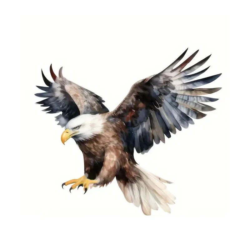 ملصقات حائط على شكل نسر طائر، حمام ساطع لتزيين المنزل، شارات سيارة من الفينيل، ورق حائط فني، ملصق