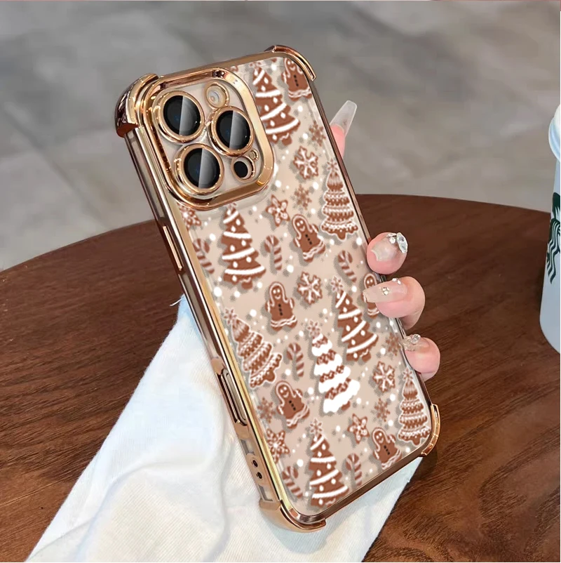 حافظة لهاتف هواوي هونور 400 برو ماجيك 7 لايت X9D X9B X9A X8C X7A X8A X8B X6C X6A X8 50 P30 Lite P40 غلاف شفاف مطلي لعيد الميلاد #6