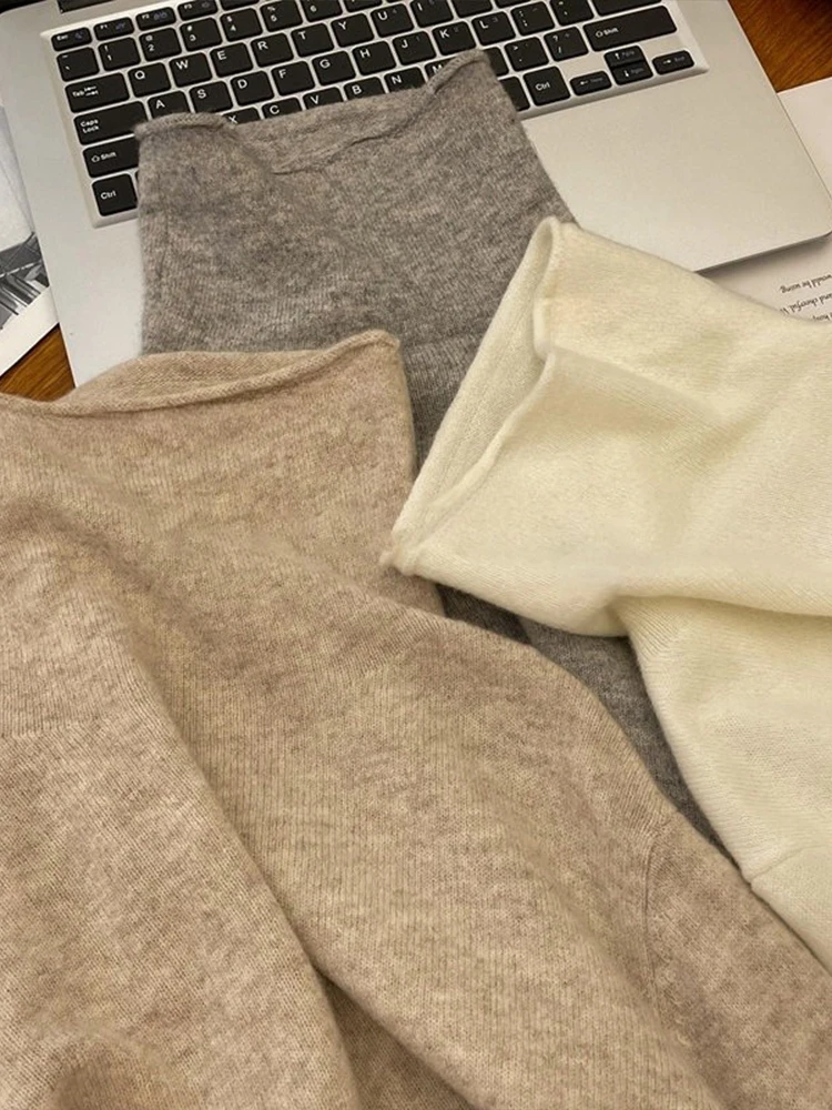 Collo alto da donna Lungo Sve Base irt Morbido e accogliente Autunno Inverno Dimagrante Abbigliamento interno Maglione lavorato a maglia Top Fasionable Commute