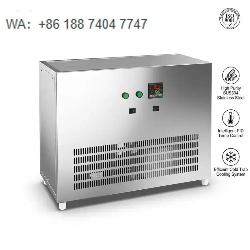 for -20C Cold Trap Condensation Dryer 3L Stainless Steel Vacuum Oven Solvent Recovery Condenser 90 Percent Extraction Rate