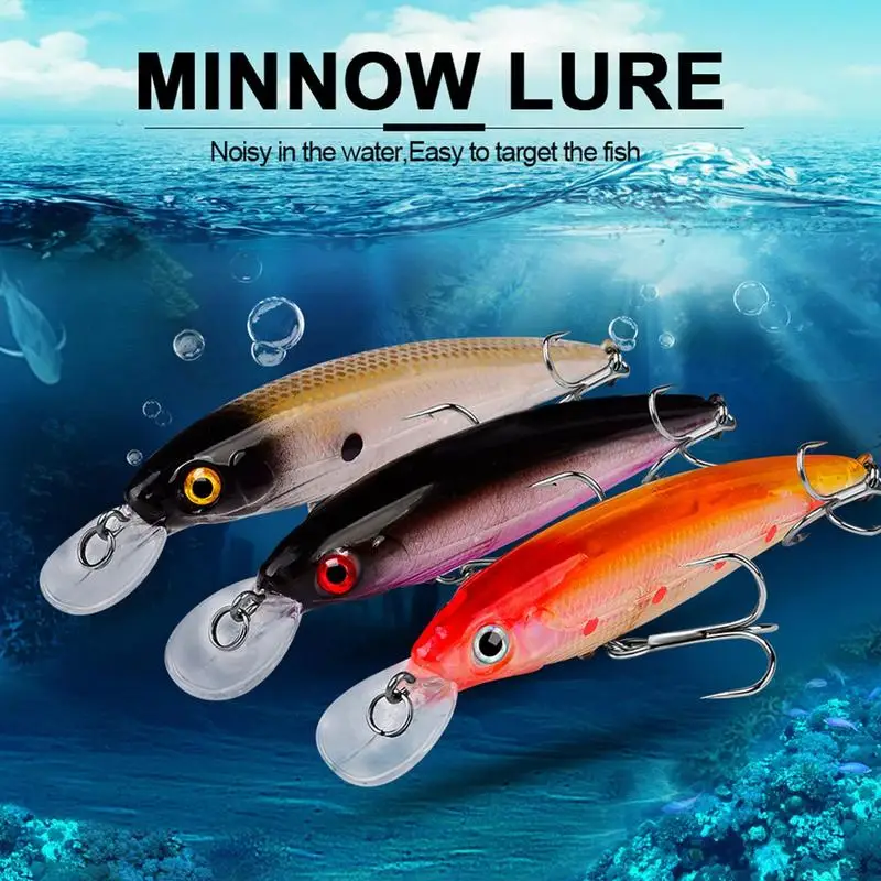 

Fishing Lures Bass Swimbait Lures 10 Pieces Rustproof Pre-Rigged Jig Heads 3D Gills And Eyes Swimbaits For Men Father's Day