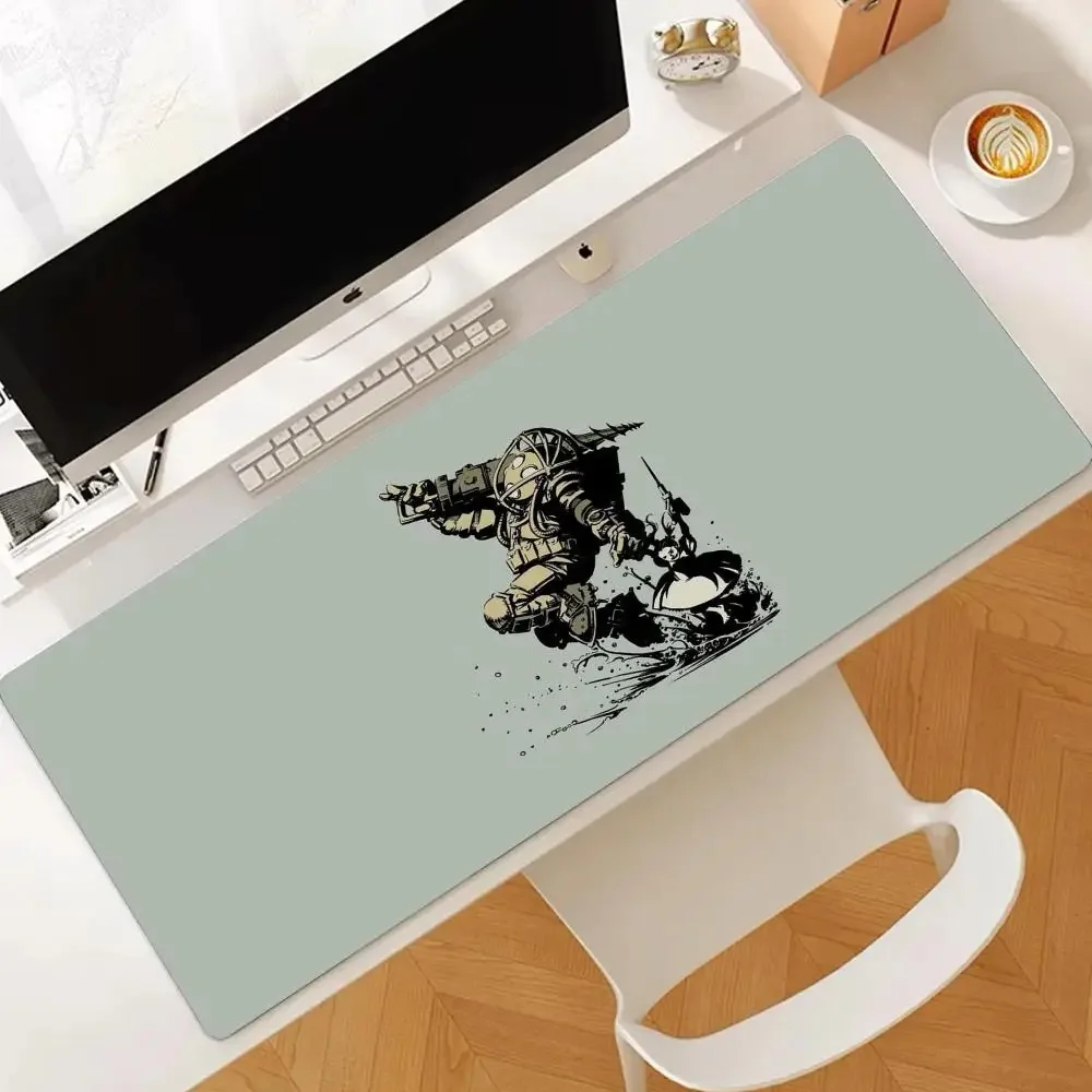 

B_bioshock Rubber Mouse Pad Fashion Mousepad Durable Desktop Pad High Definition Printing Extended Pad Office Keyboard Pad