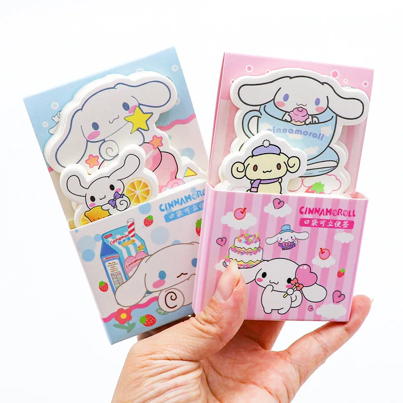 16pcs Sanrio Self-stick Notes Melody Kuromi Cinnamoroll Memo pad notepad studenti Planner Notebook pastiglie appiccicose materiale scolastico