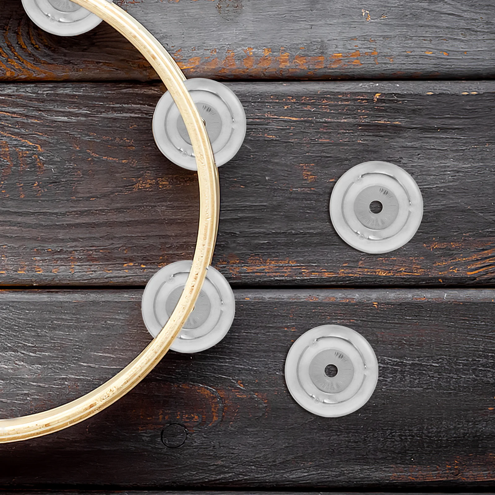 50 قطعة حلقات جرس الدف من الفولاذ المقاوم للصدأ لقطع غيار الصنج الطبل ملحقات أدوات الإيقاع