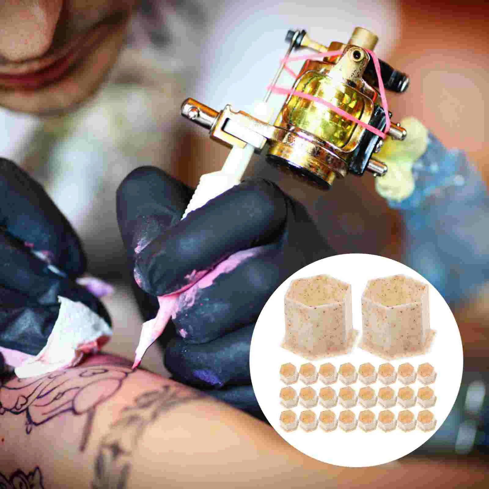 200 Pcs Tattoo Cup Ink Supplies Makeup Containers Caps for Tattooing Cups Portable Compact Paint