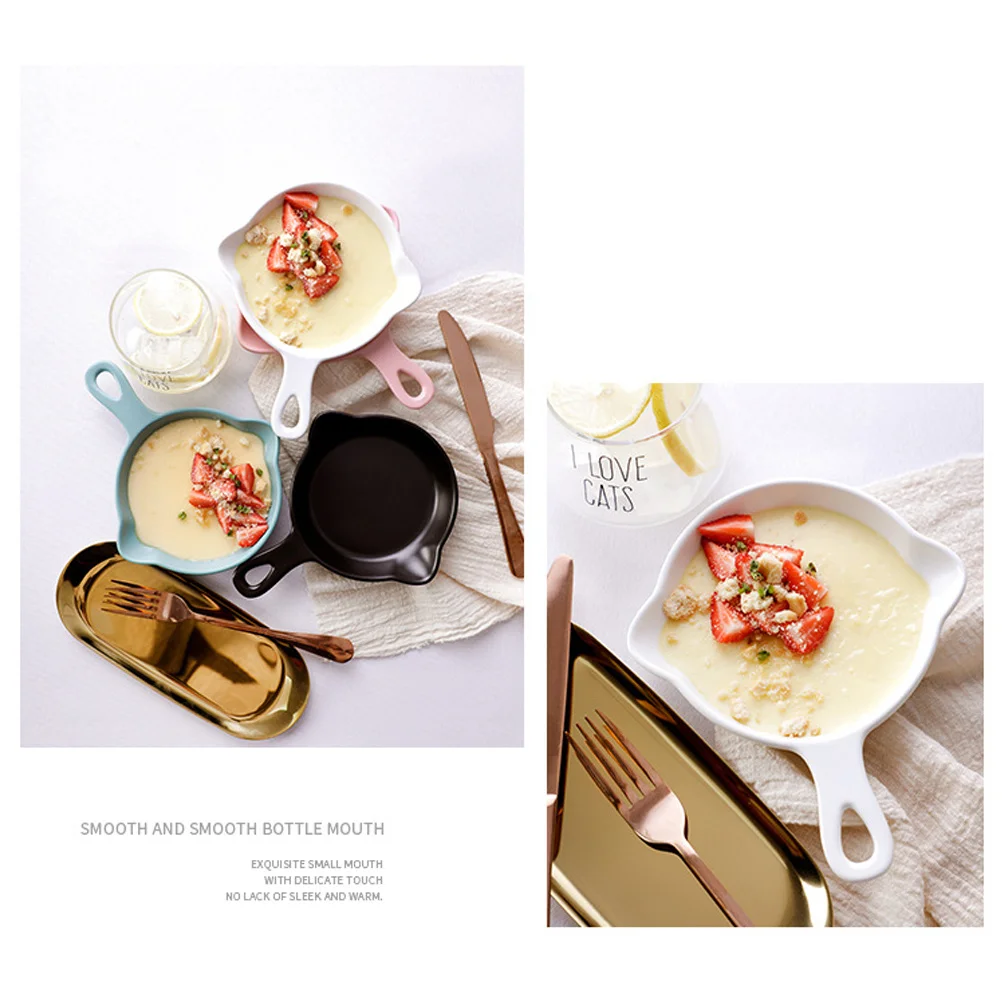 

Ceramic Dish with Handle Snack Plate Elegant Visual Beauty Home Dinner Kitchen Use Baking Tray Personal Celebrations Graduation