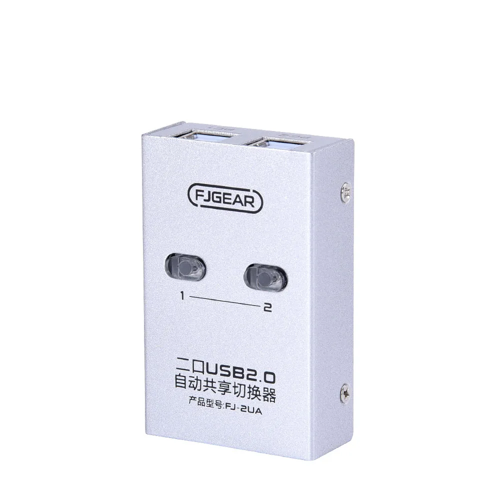 2 Port USB2.0 Switch Selector Auto Printer switch Sharer 2 in 1 out Two computers share one USB Printer Device FJ-2UA