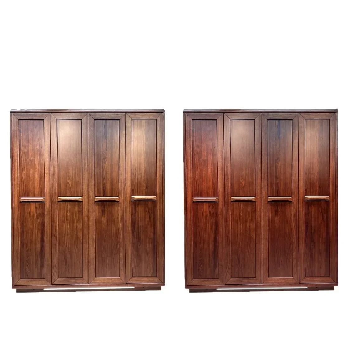 Modern Chinese Ebony Wardrobe Pure Solid Wood Bedroom Home Storage Cabinetx14