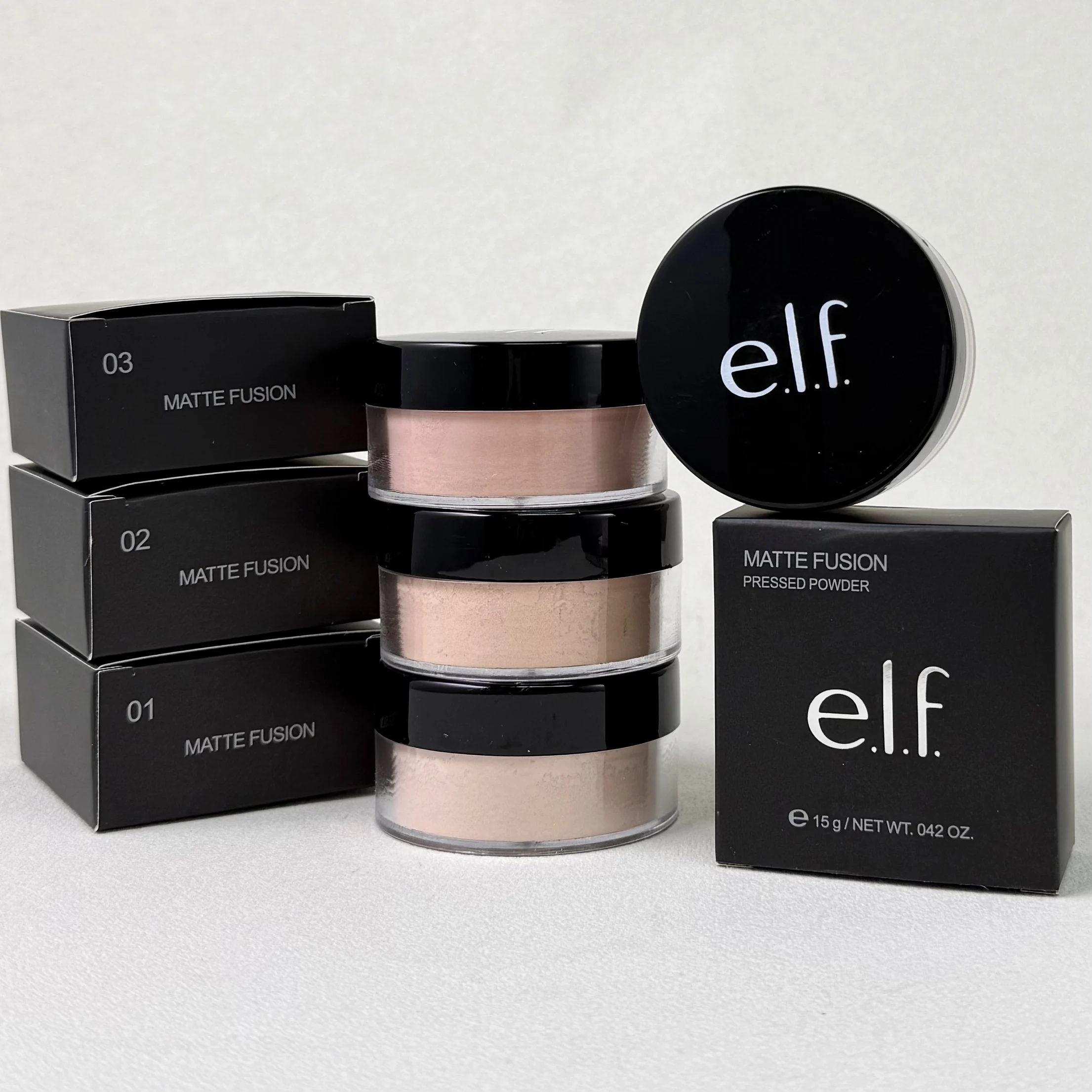 Elf Brand Loose Powder Lasting Oil Control Makeup Liquid Foundation Concealer Pink and Lip Balm Hydrating Nourishing Cosmetics