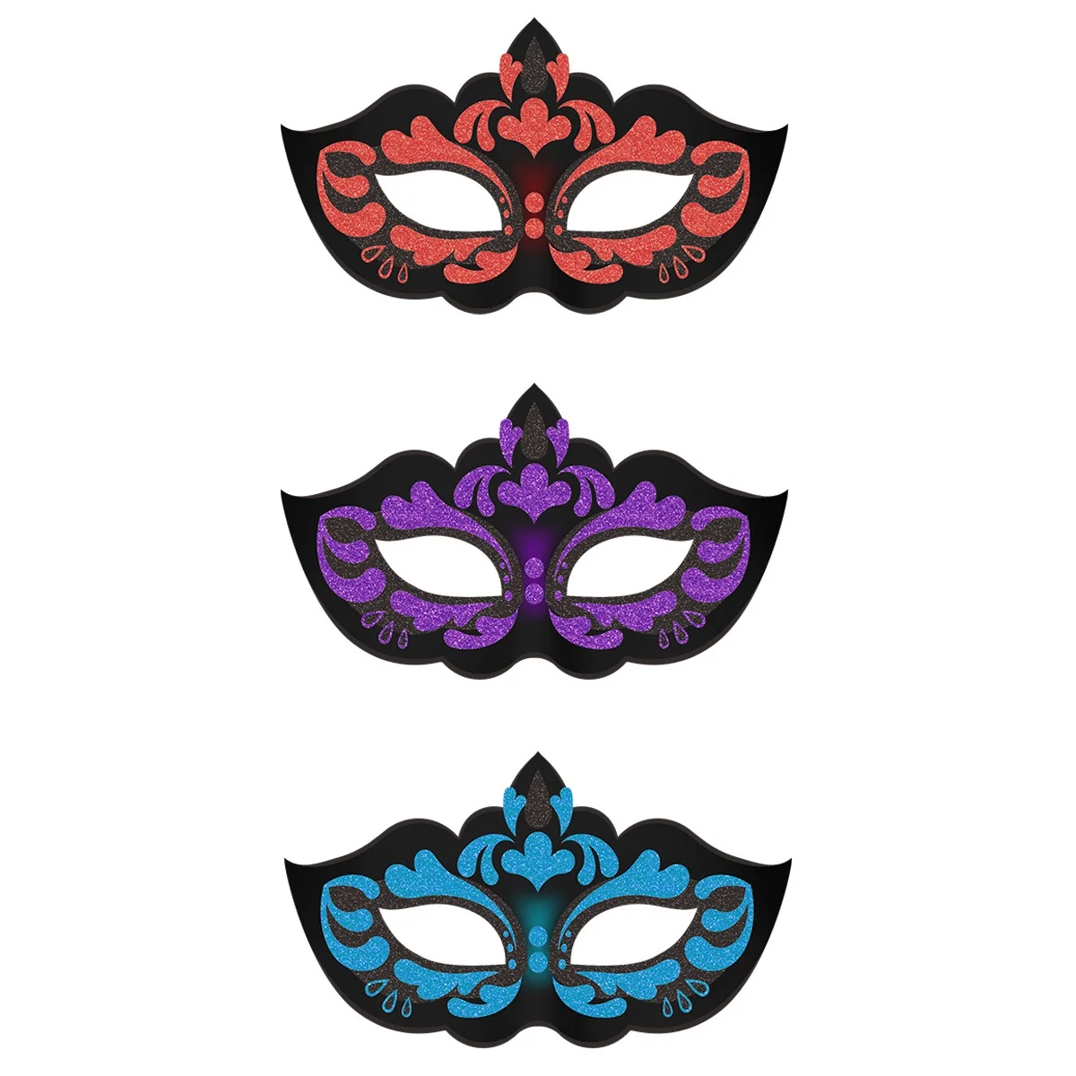 قناع مموه، قناع تنكر لامع، قناع نصف وجه لامع لرقصات قاعة الرقص والحفلات التنكرية والحفلات ذات الطابع