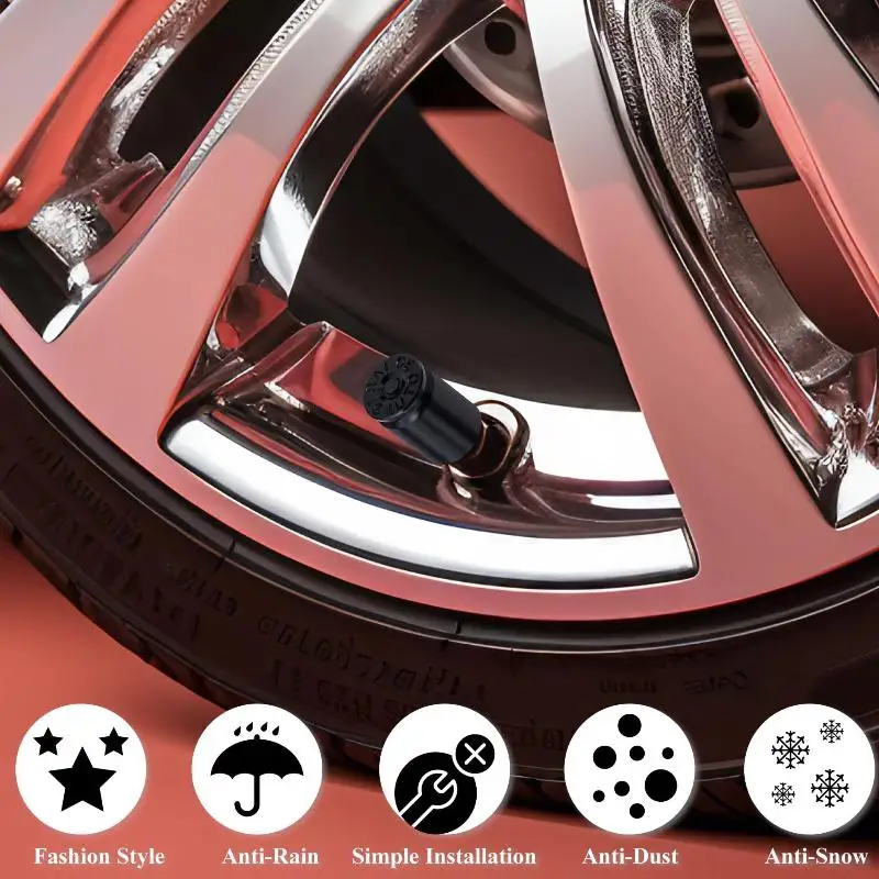 *Hot Sale 4Pcs  Shell Tire Valve Stem Caps Aluminum Alloy Car Air Stem Cap For Cars SUV Trucks Bikes Motorcycles Bicycles