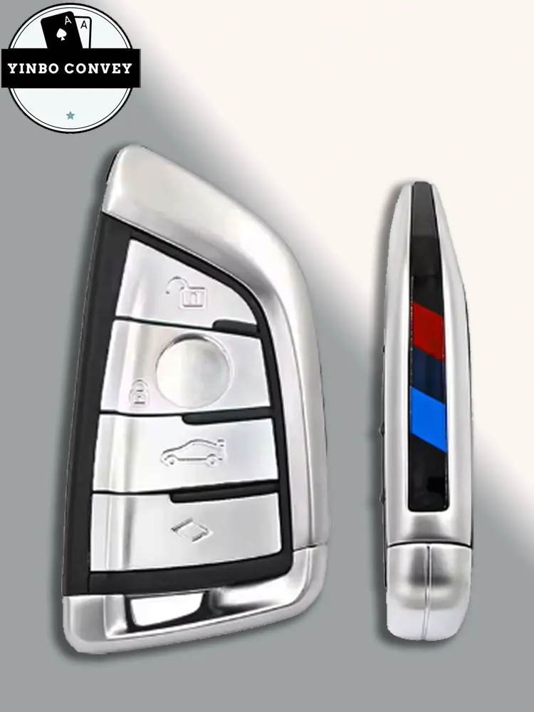 Obudowa kluczyka samochodowego YINBO 3/4 przyciski, zamiennik, kompatybilna z podwoziem F/G, do BMW serii 3 5 7 8 F, X3 X5 X7 G20 G21 G30 G31 — 2