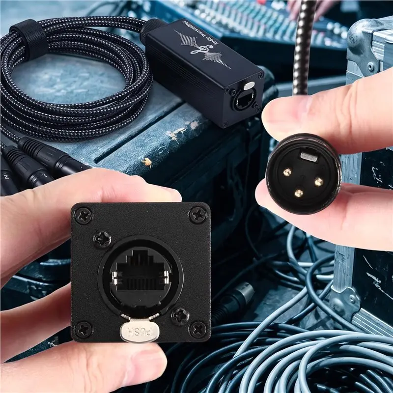 Superior RJ45 CAT6 To Audio Snake 4 Channel XLR 3Pin XLR 3Pin Multi Network Breakout Cable Splitter Network Breakout Cable