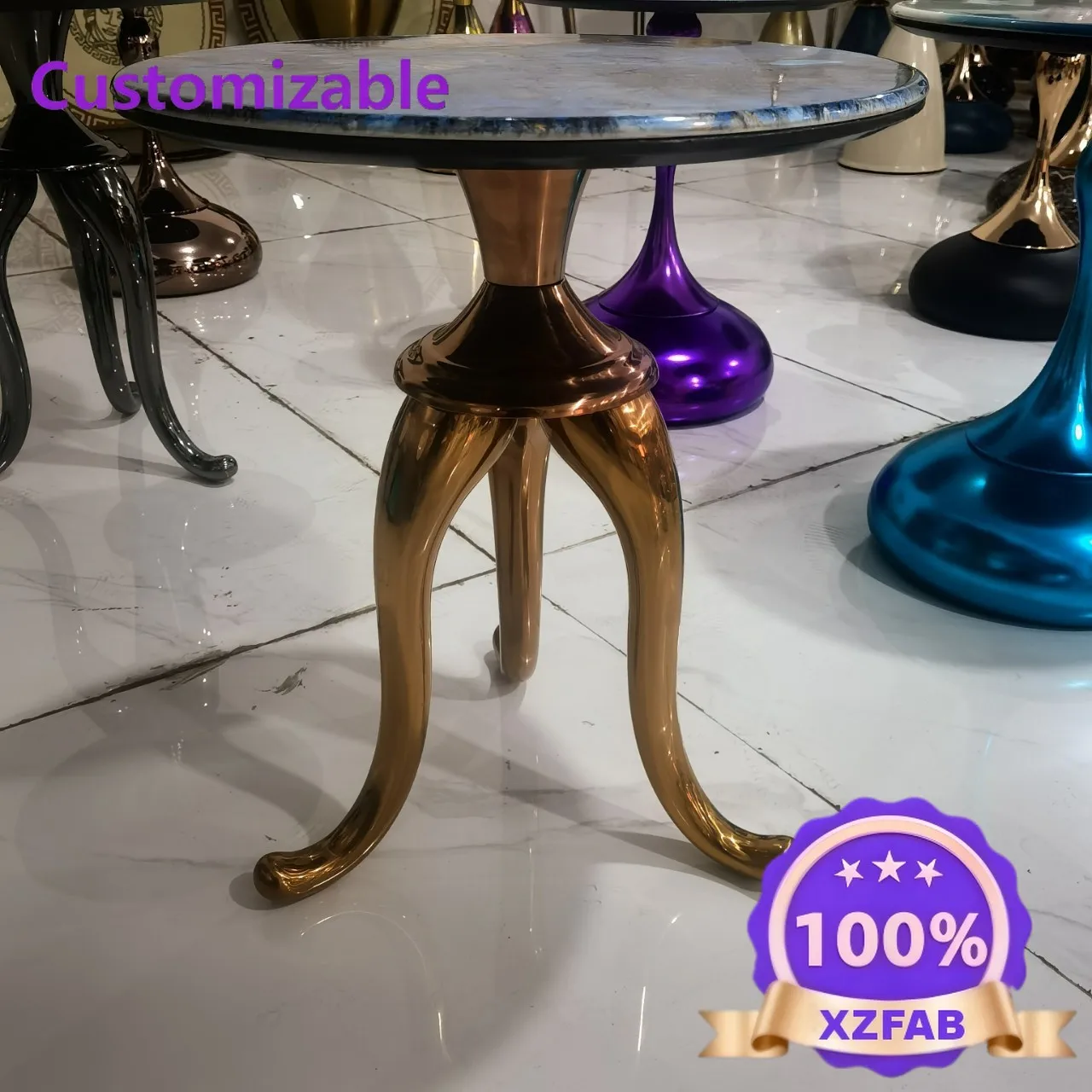 Factory Direct 2026 Octopus Microcrystalline Stone Living Room Internet celebrity Versatile Corner Machine Small Coffee Table