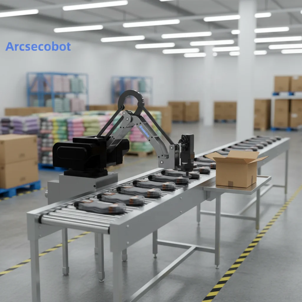 Automatic 4 Axis Robot Arm For Sock Packing Best Choice For Light Industrial Task