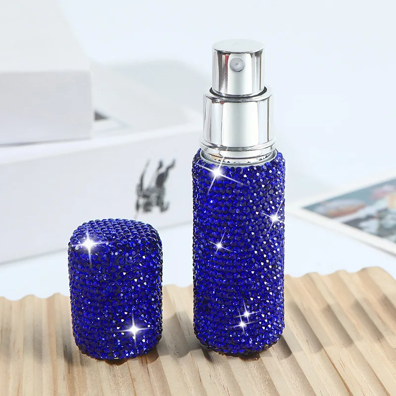 New 10ml Portable Mini Diamond Glass Refillable Perfume Bottles Spray Pump Empty Cosmetic Containers Atomizer Vials For Travel