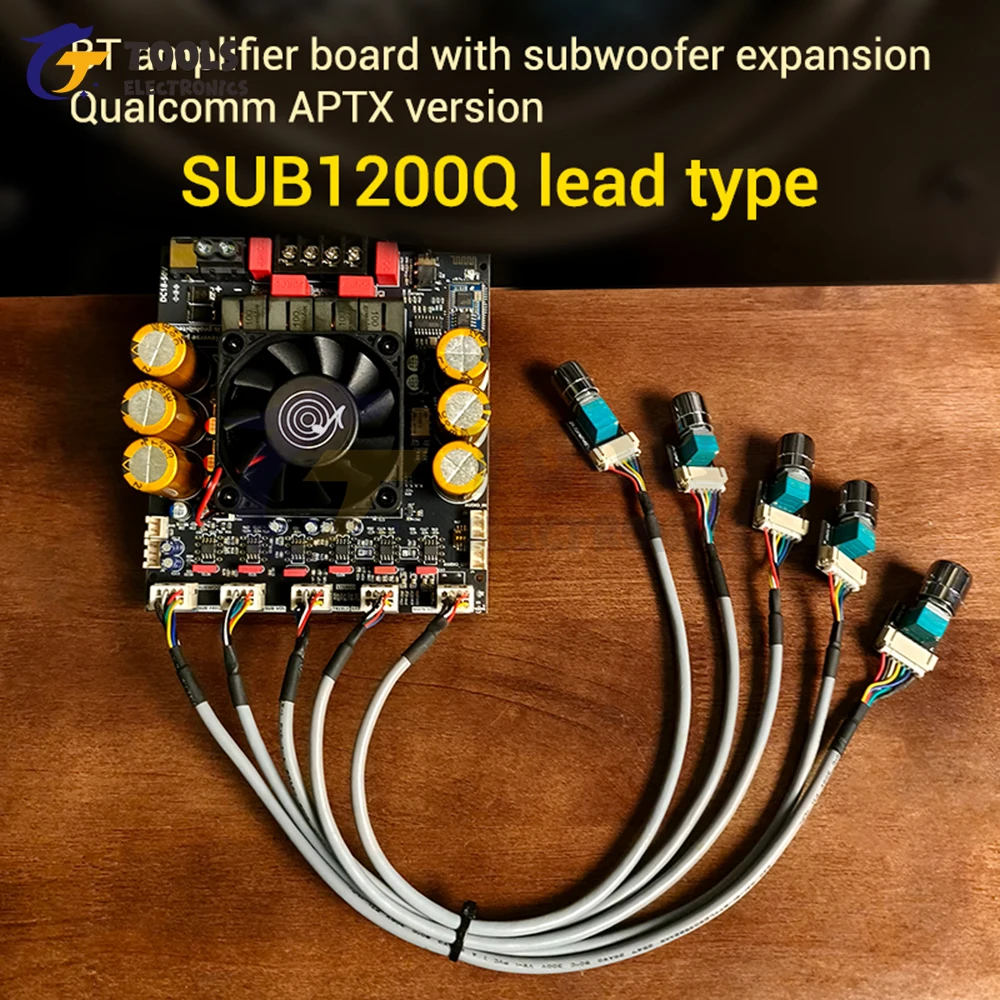 ZK-SUB1200Q BT مكبر للصوت مجلس QCC3034 + ES9023 DC18-50V 2*600 واط 2.0 ثنائي القناة مكبر صوت استيريو وحدة مع تمديد مضخم الصوت #6