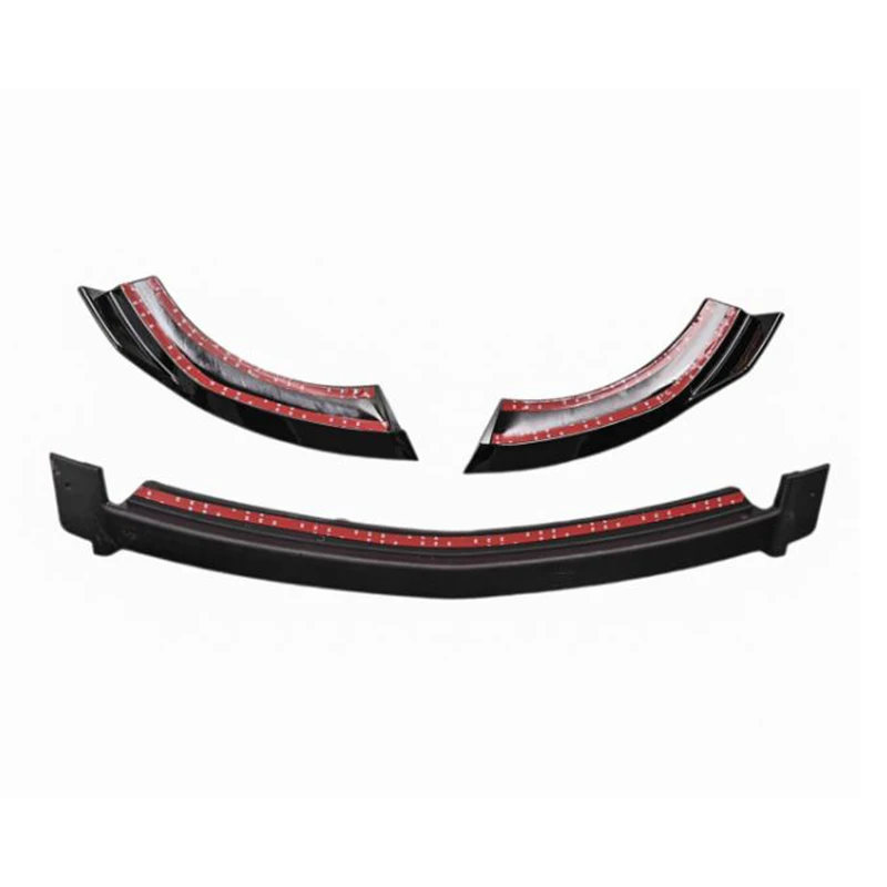 Kit de labio de alerón envolvente para parachoques delantero de coche, accesorios para Mercedes Benz W213 W 213 Clase E 2017 2018 2019, color negro brillante, 3 uds.