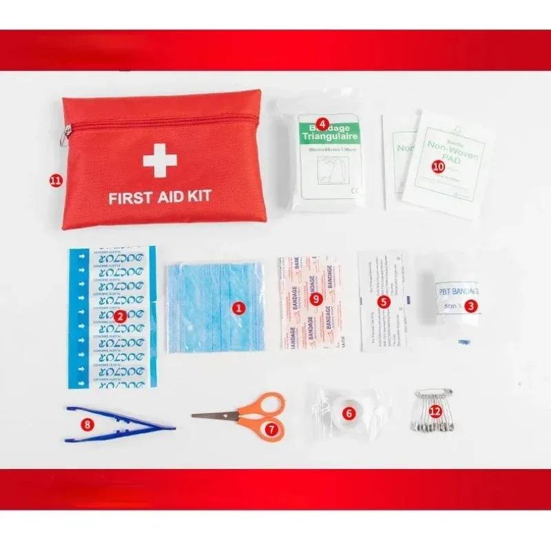 Borsa piccola con cerniera Kit di pronto soccorso borsa portaoggetti borsa di sopravvivenza di emergenza stampa Logo regali promozionali