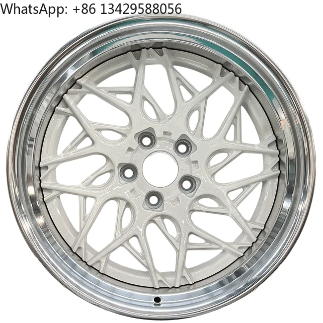 

Custom 18-Inch Polished Lip White Alloy Wheels Aftermarket Forged Mesh Design Car Rims Passenger Car Wheels