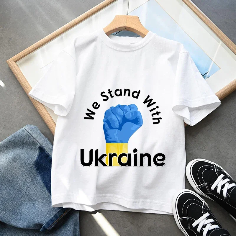 Cute Ukraine T-shirt for Boys Ukrainian Harajuku Kids Tshirt Little Boys Girls Unisex ShortSleeve Tops Leisure Printed T-shirts