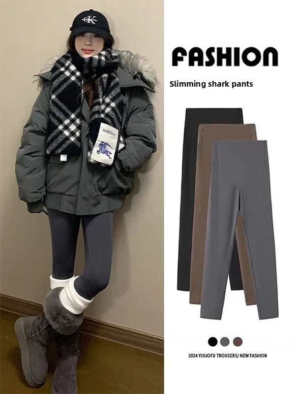 

ey Versatile arkskin Yoga Pants Women's High Waist Warm Tight Slimming Base Layer Trousers for Autumn Winter