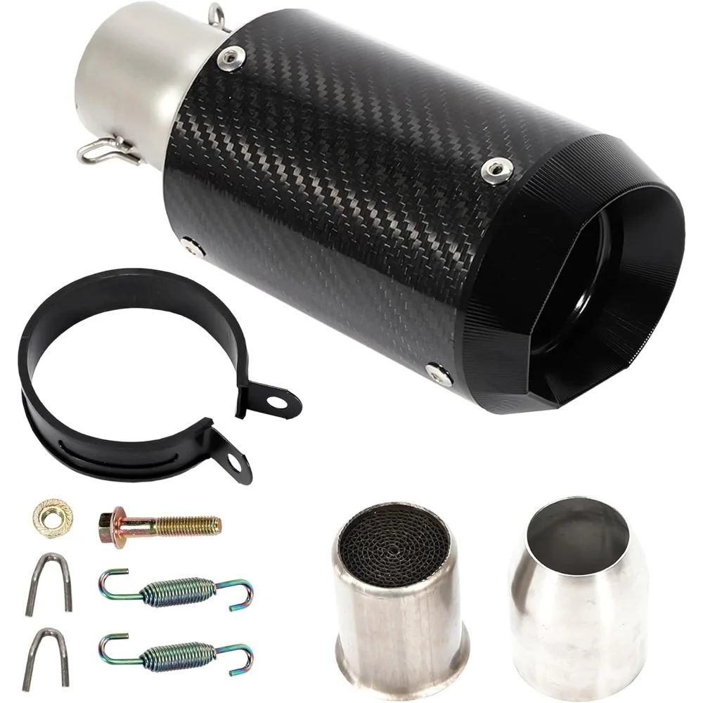 

Motorcycle Carbon Fiber Exhaust Muffler Black