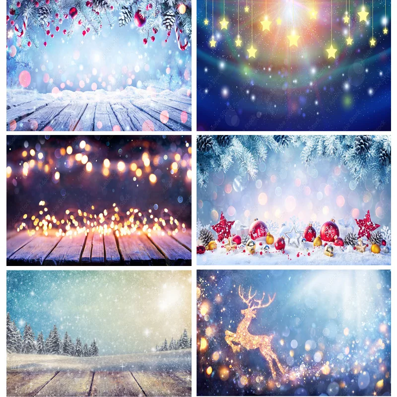 

ZHISUXI Christmas Dream Photography Background Snowman Christmas tree Backdrops For Photo Studio Props 211220 GBSD-05