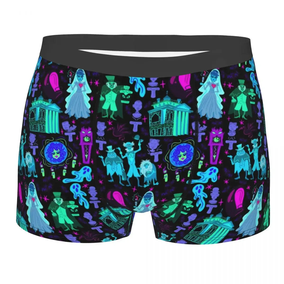 Custom Haunts Haunted Mansion Underwear Men Breathable Halloween Ghost Briefs Shorts Panties Soft Underpants For Homme