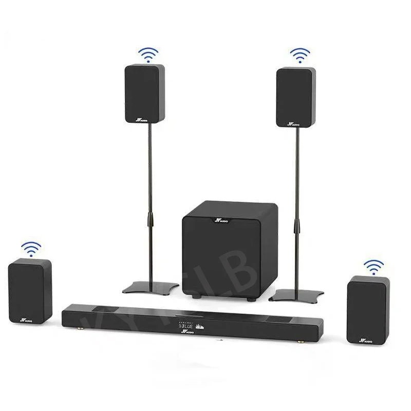 

KYYSLB Wireless Subwoofer Blueteeth 5.1 Home Theater Set TV Mobile Phone Karaoke Soundbar Speaker K Song Speakers Column