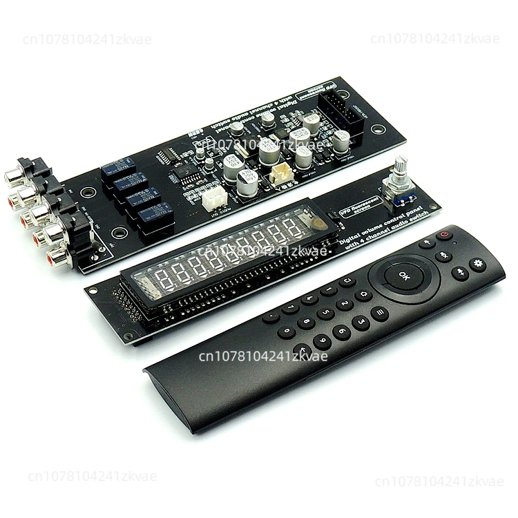 

Display Volume Controller Remote Control Volume Board HIFI Fever Preamp Board 4-channel Audio Source Switching Board