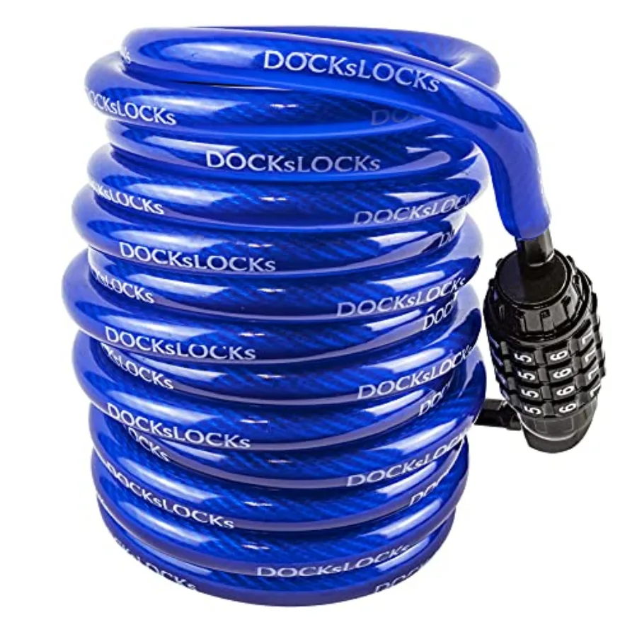 

Weatherproof Coiled Security Cable Lock to 25Feet Lengths with Resettable Combination, Anti-Theft Protection for Kayaks, Bikes,