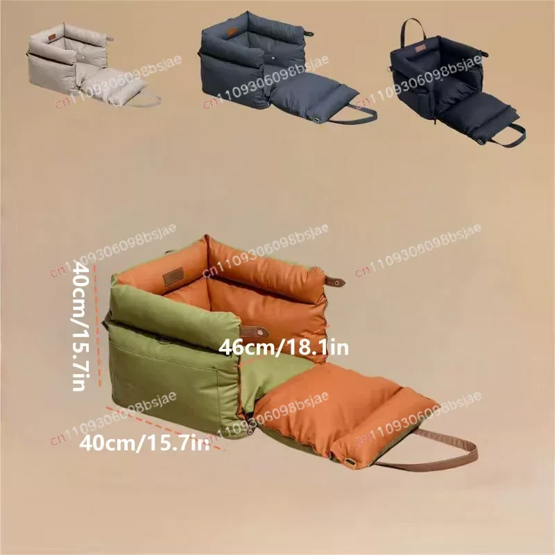 Pet car nest removable and washable all-season dog leather portable bag waterproof and bite-resistant