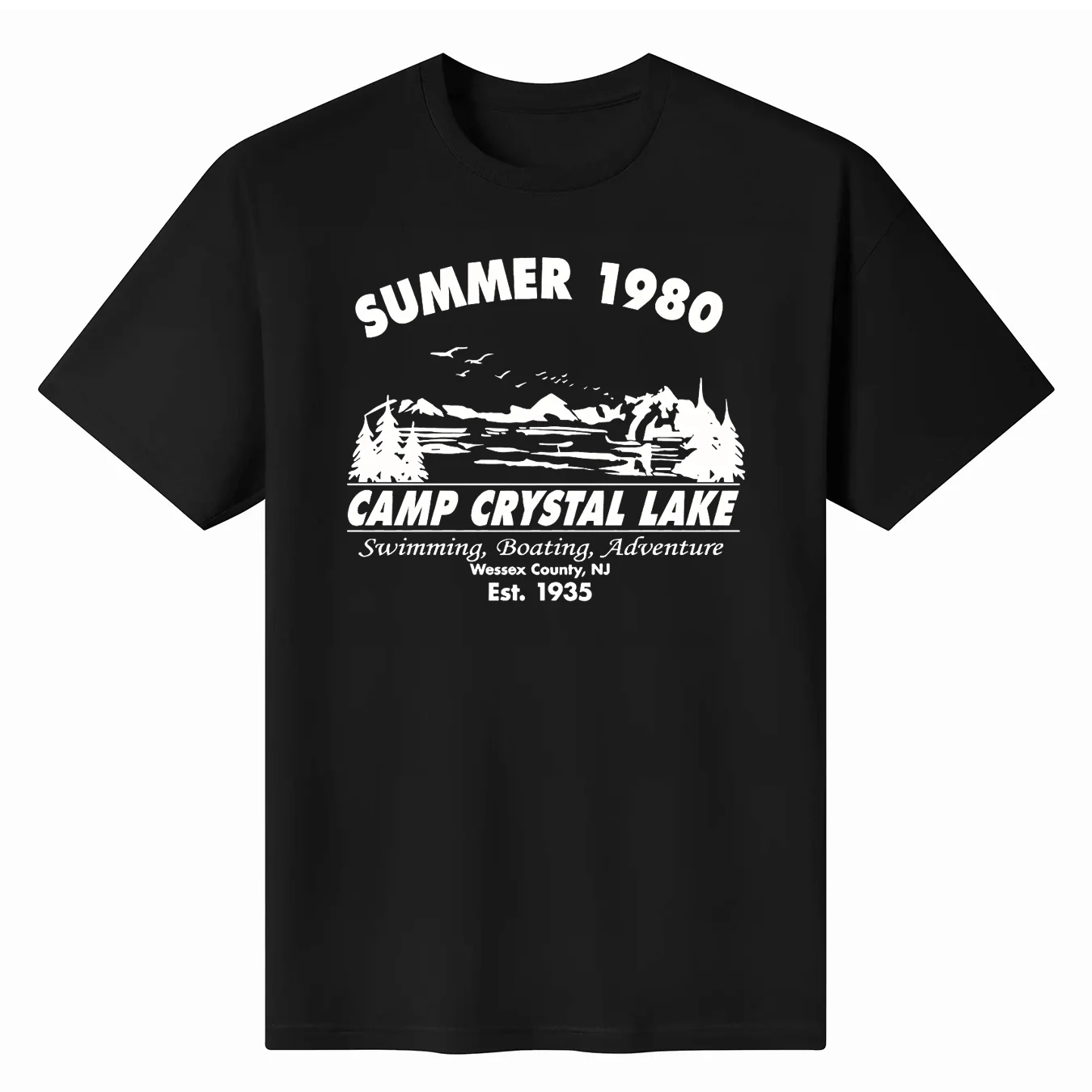 Crystal Lake Camp Counselor T Shirt Men 1980 Men Funny Tshirt Vintage Horror Novelty Streewear Harajuku Tee Shirt