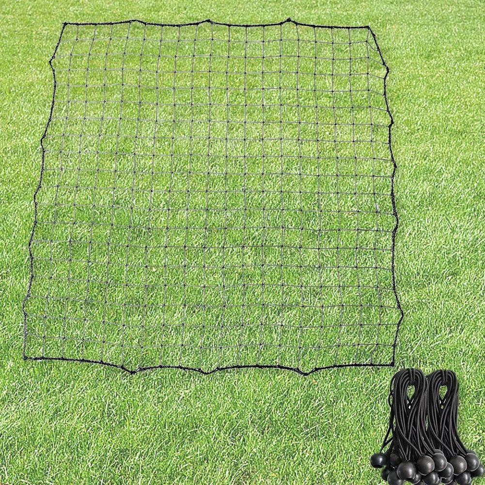 Soccer Rebounder Net with 20 Elastic Ropes Soccer Bounce Back Net Kickback Football Practice Net Training Aid for Kids Teens