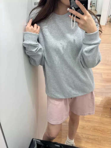 Imagen 2 del producto Nueva moda de manga larga Otoño e Invierno estampado de letras clásico cuello redondo Casual pareja Sudadera con capucha suelta