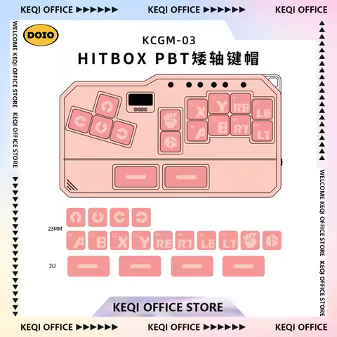 DOIO HITBOX KCGM-03 Keycaps PBT Heat Sublimation Color Multi Theme Keycap 18key Game Square Keycaps Custom Set Keyboard Caps