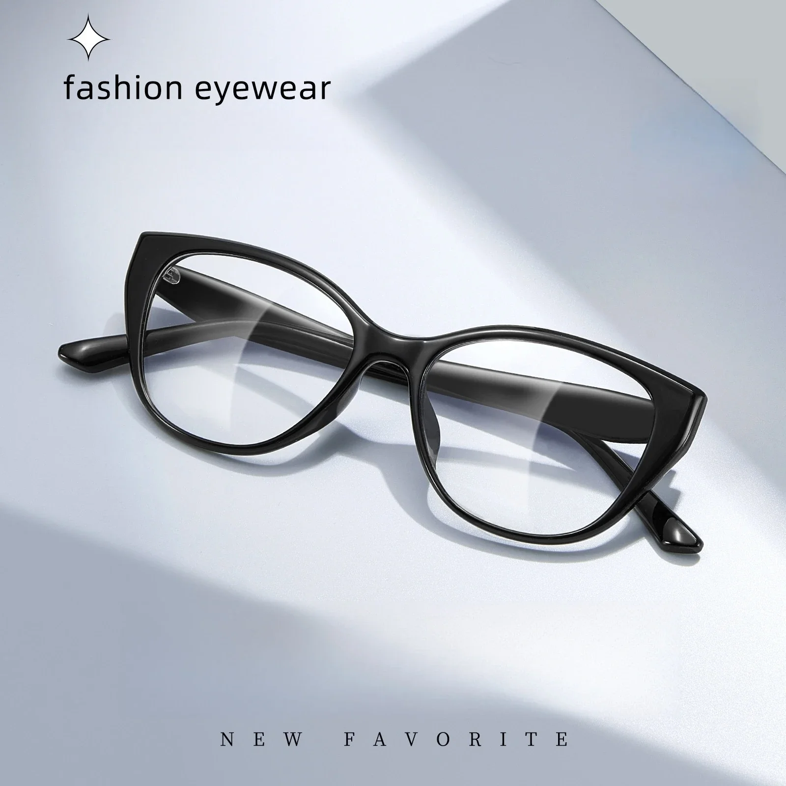 نظارات عين القطة النسائية الراقية من OLLYMURS TR90 ريترو خفيفة للغاية إطار نظارات طبية بصرية TR81132