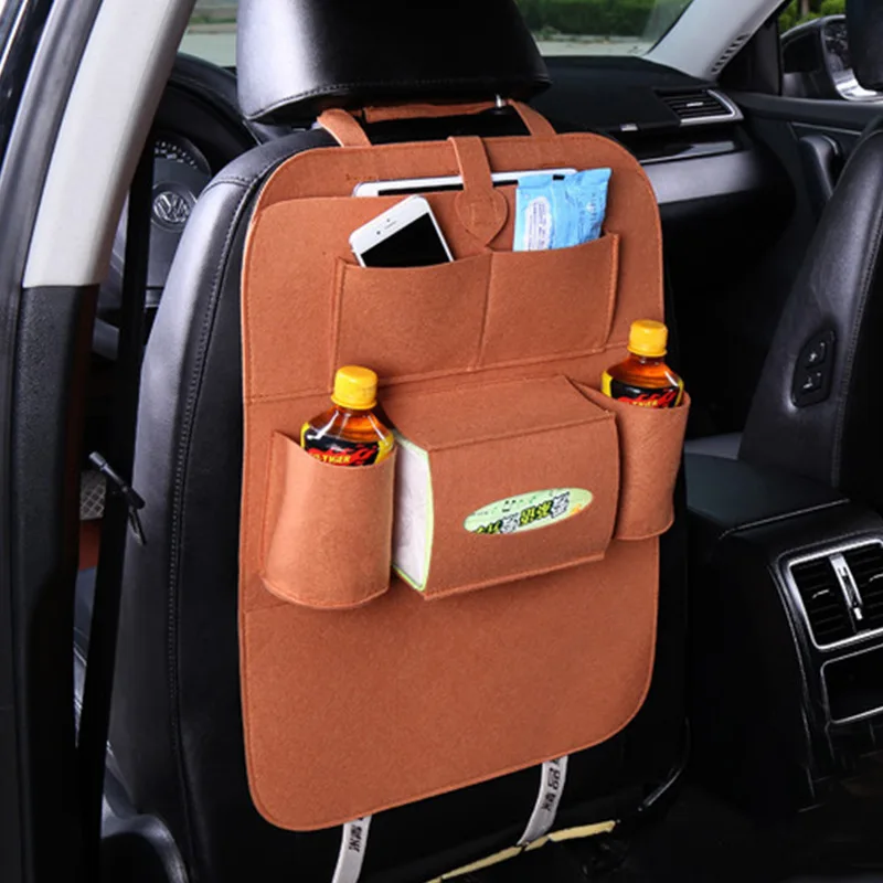 

For Car Seat Back Storage Bag Pad Cups Storage Holder Fabric Child Anti-kick 2020 New Auto Seat Storage Organizer Box