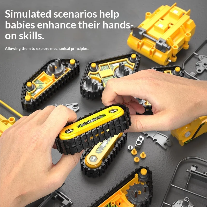 Remote Control Excavator Building Blocks Programmable Science Experiment Assembly Engineering Vehicle Educational Birthday Gift