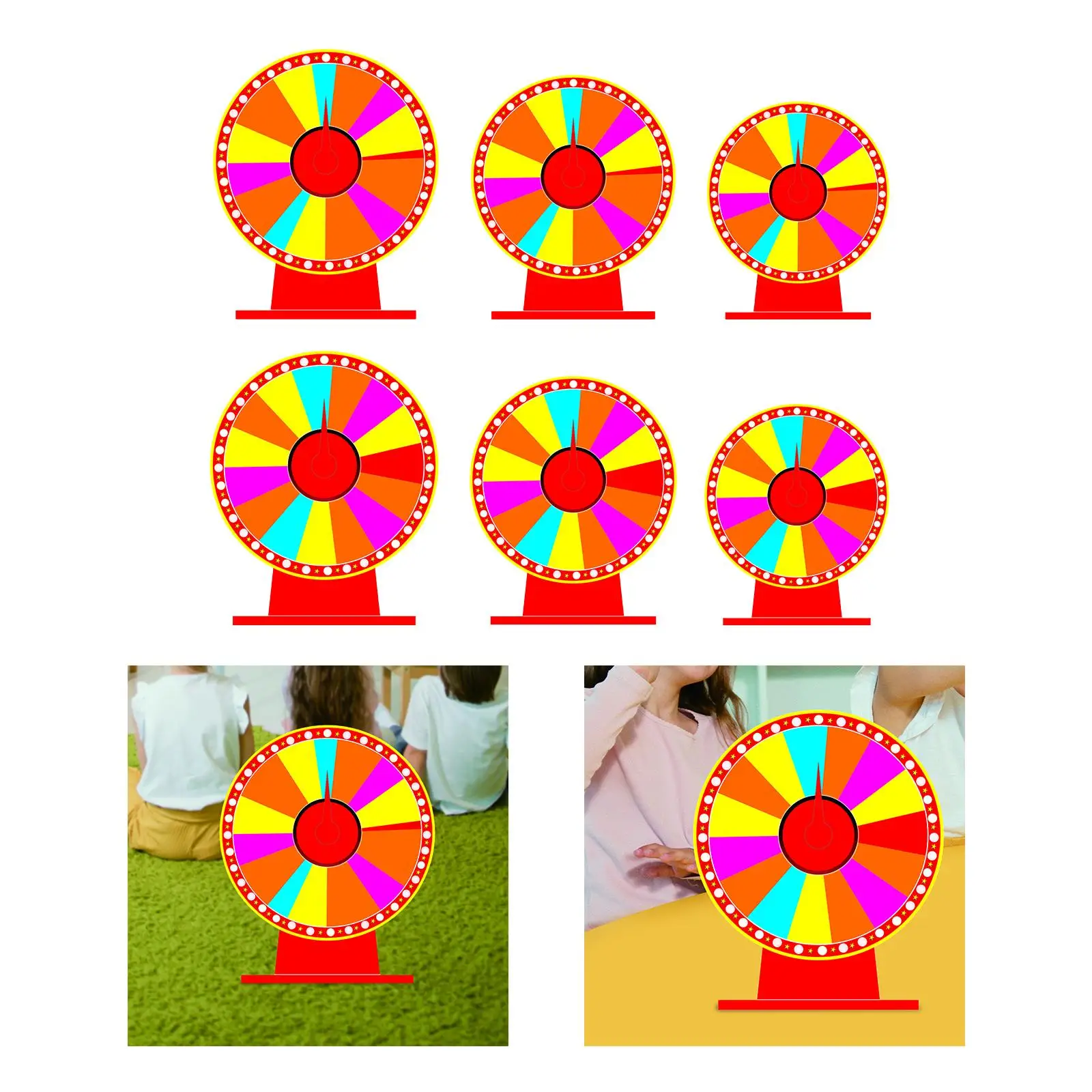 Tabletop Prize Turntable Casino Prize Wheels for Pub Carnival Fortune Game