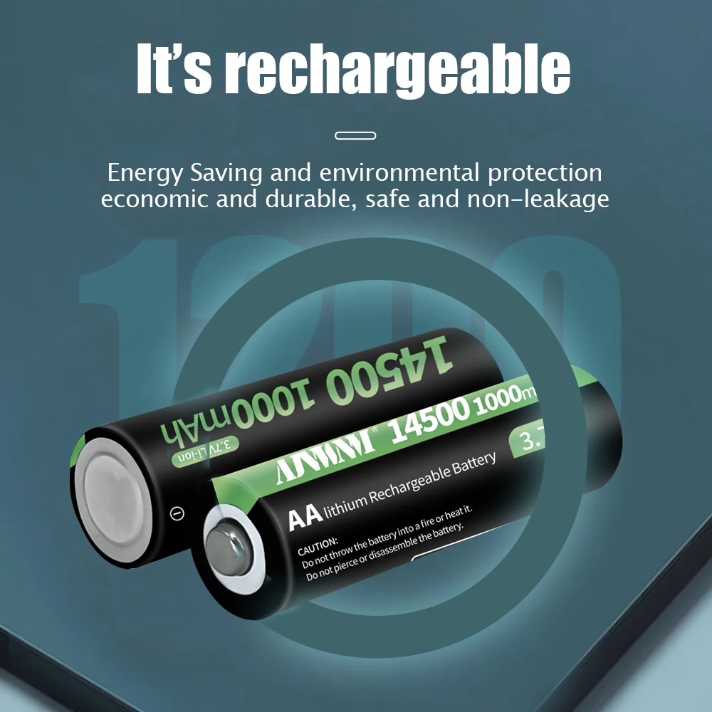 14500 AA 3,7 В 1000 мАч 14500 литиевая аккумуляторная батарея для дистанционного управления мышь часы фонарик бритва замена батарей AA