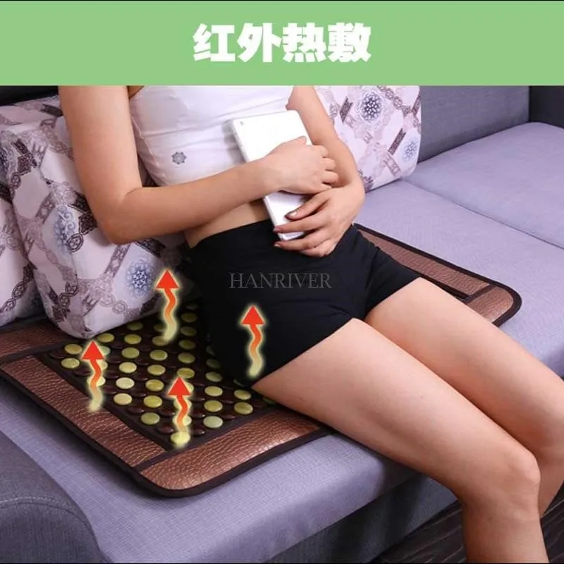 220V healthcare Korea germanium tourmaline massage mat Mix jade mattress electric heating therapy pad cushion best 45x80cm