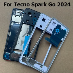 Tecno Spark Go 2024 전면 LCD 프레임 베젤 미들 프레임 백 하우징 케이스, 사이드 버튼 미드 플레이트, 6.6 인치