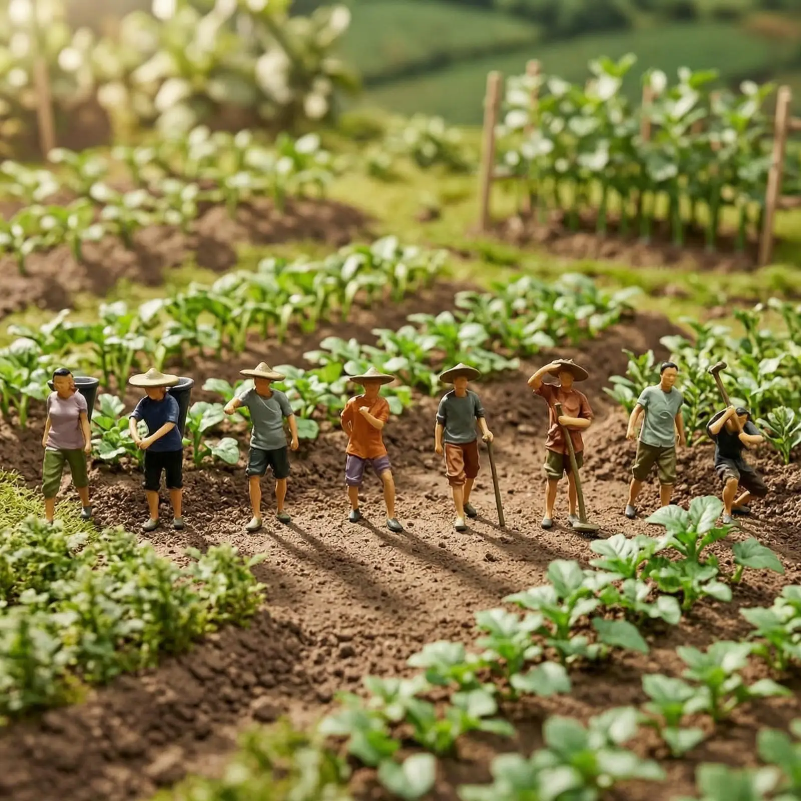 Miniature Human Figures ABS 1 87 Rural Worker People HO Scale Layout Accessories for DIY Scene Makers