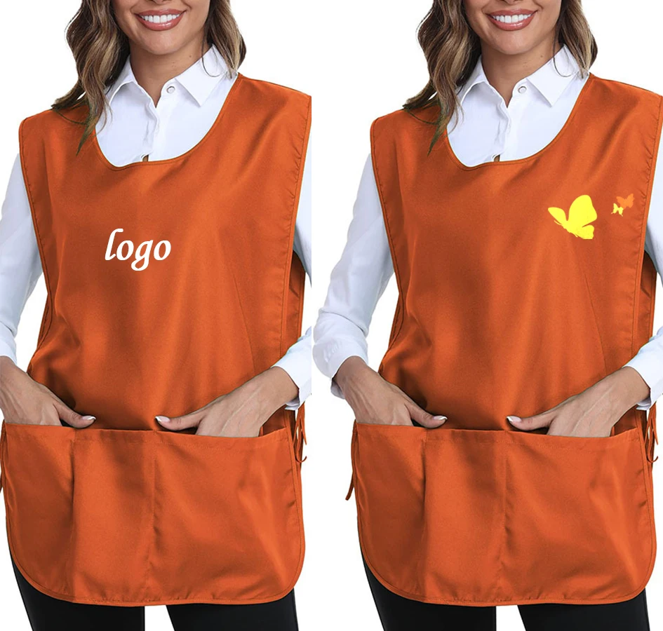 Customizable Branding Bib Apron With Side Ties Ideal For Hair Salons Restaurants Home Use