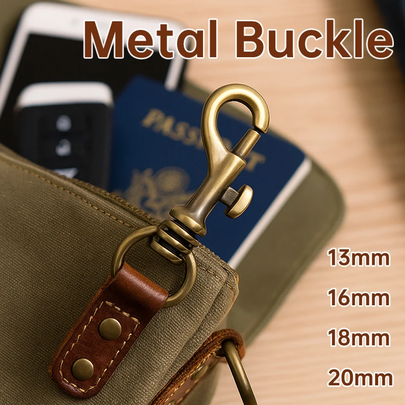 

5-20Pcs 13/16/18/20mm Press Type Opening Metal Hook Buckle Handbag Strap Connect Buckles Rotating Lobster Clasp DIY Accessories